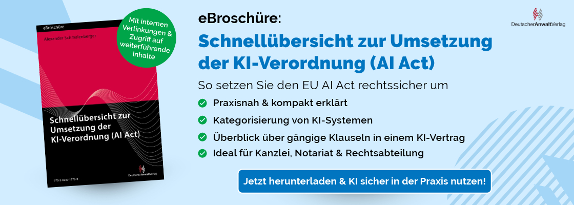 Schnellübersicht zur Umsetzung der KI-Verordnung