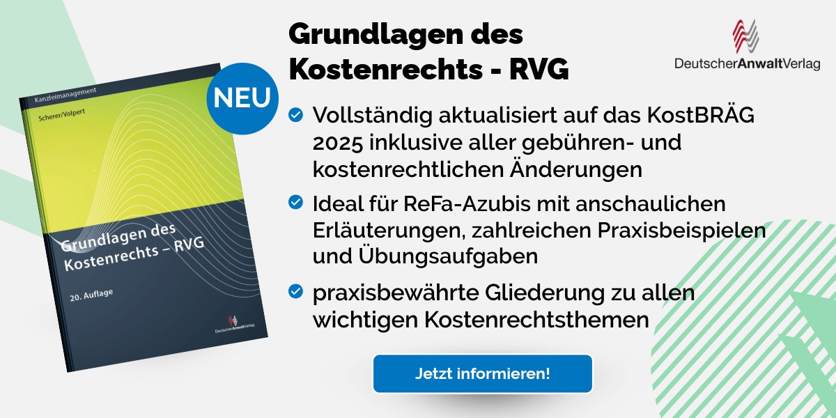 Grundlagen des Kostenrechts – RVG